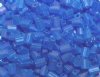 50g 5x4x2mm Transparent Matte Iris Sapphire Tile Beads